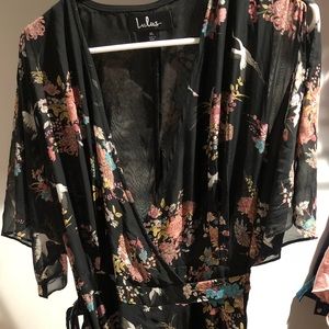 Floral Maxi wrap with slit